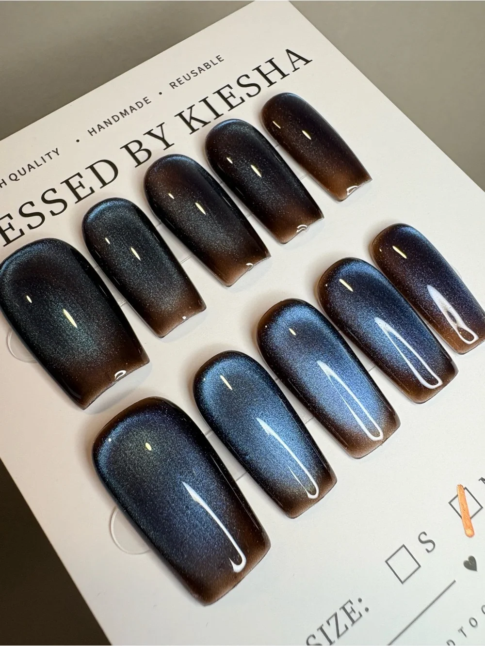 Dark Shimmer Press-On Nails